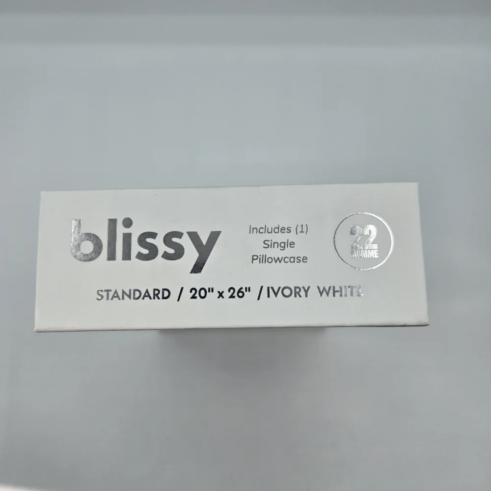 NWT Blissy Mulberry Silk Pillowcase, Ivory White, Standard/Queen or King Size - Picture 7 of 10